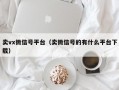 卖vx微信号平台（卖微信号的有什么平台下载）