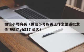 微信小号购买（微信小号购买工作室渠道批发价飞机@yh517 长久）